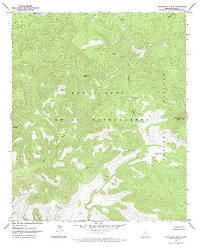 Chiricahua Butte, Arizona 7.5' [Map] United Stated Geological Survey 1
