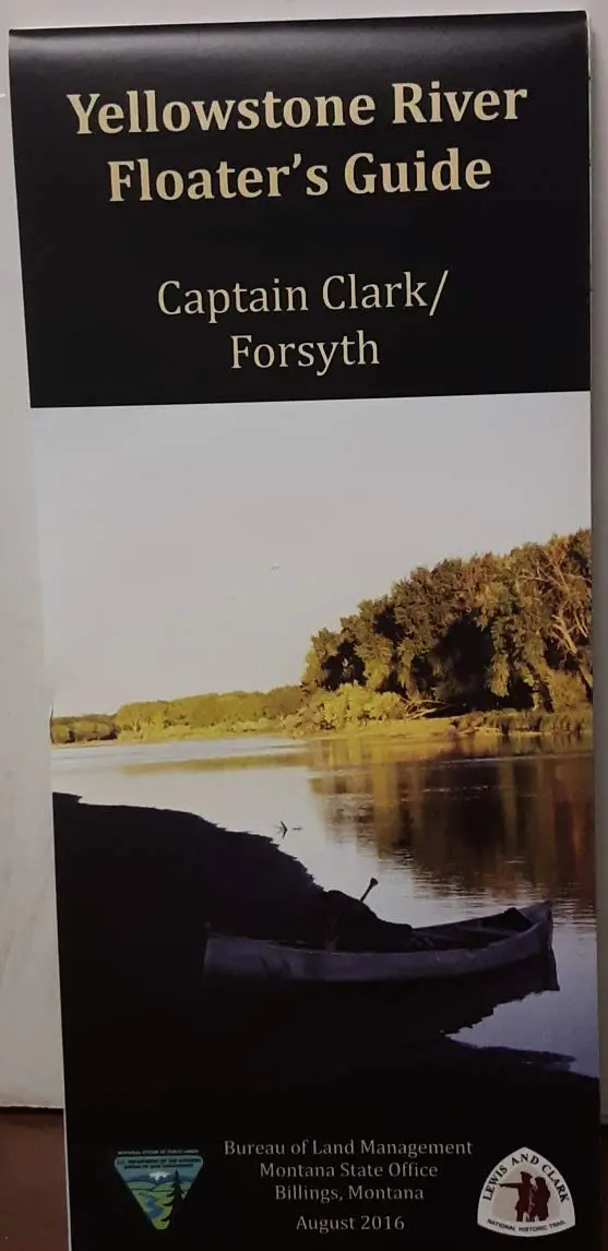 Yellowstone River Floater's Guide Captain Clark To Forsyth [Map] Staff 1