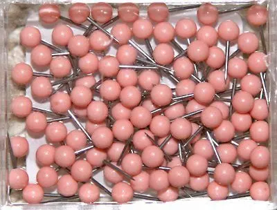 1/8 Inch Map Tacks - Pink 1