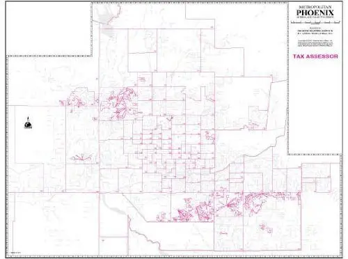 Metropolitan Phoenix Arterial And Collector Streets Tax Assessor Wall Map (Paper, Non-Laminated) [Map] Phoenix Mapping Service 1