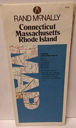 Connecticut, Massachusetts, Rhode Island, Map: Including Metropolitan Maps Of Boston, Hartford, Providence ... With Special Features ... And Mileage Log Rand Mcnally And Company 1