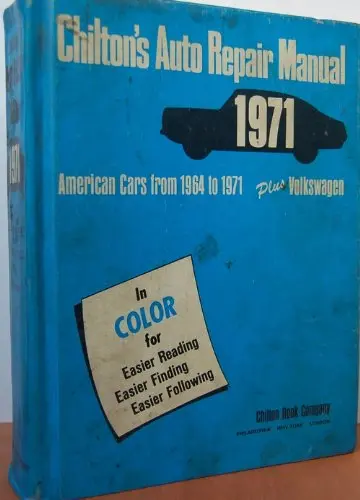 Chilton's Auto Repair Manual 1971 [Hardcover] Chilton 1
