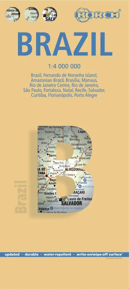Laminated Brazil Map By Borch (English Edition) [Map] Borch 1