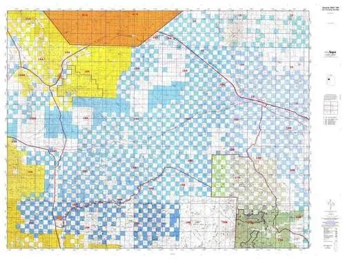 Mytopo Arizona 18A Hunt Area / Game Management Units (Gmu) Map, 48" X 36", Greyscale, Smooth Finish, Topographic Map [Map] 1