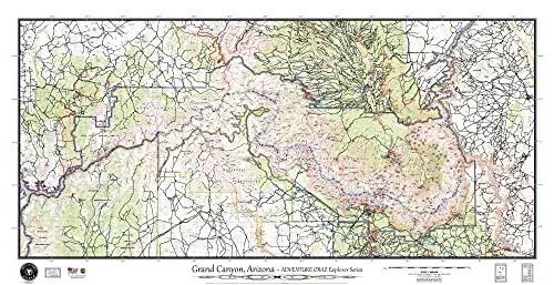 Grand Canyon Map Keepsake Poster Ready-To-Hang [Map] Kevin J. Diaz 1
