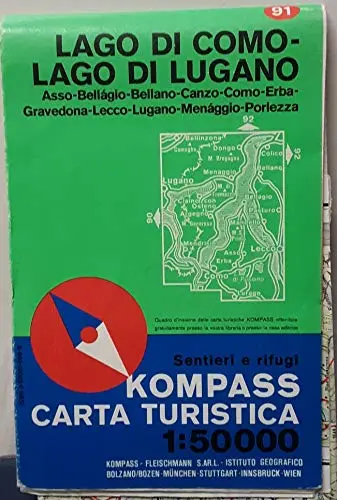 Kompass Lago Di Como Vintage Map (1970) 1