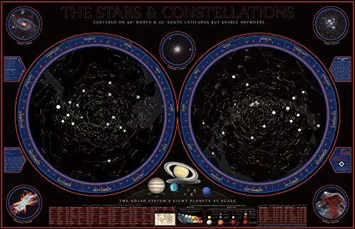 Hemisphere Wonders Of The Solar System Space Chart By Hemisphere 1