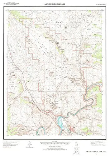 Arches National Park, Utah With Contours 1