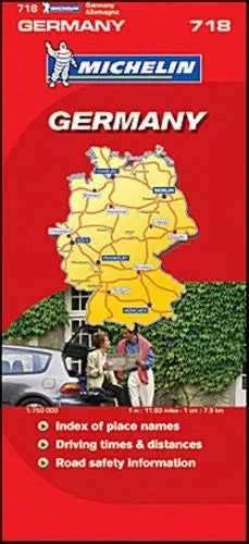 Michelin Map No. 718 Germany (Allemagne, Deutschland)Scale 1:750,000 (French Edition) [Map] Michelin Travel Publications And Michelin Staff 1