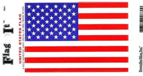 United States Flag Self Adhesive Vinyl Decal 6-Pack 1
