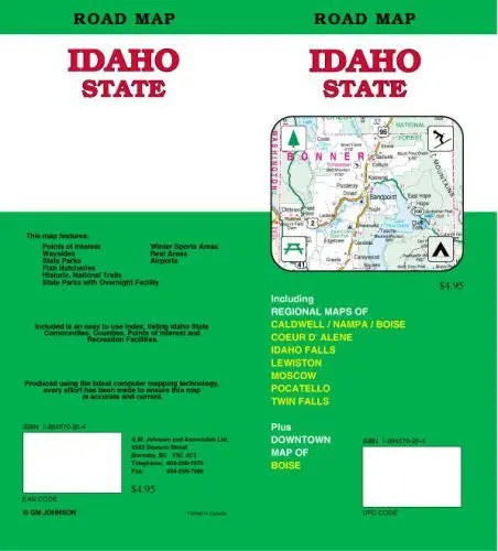 Idaho State Road Map G.M. Johnson & Associates Ltd. 1