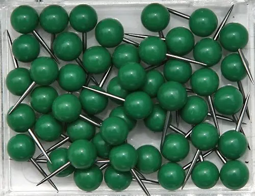 1/4 Inch Map Tacks - Dark Green 1