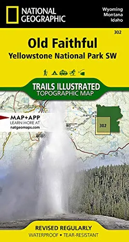 National Geographic Maps Yellowstone Sw/Old Faithful Topo Map 1