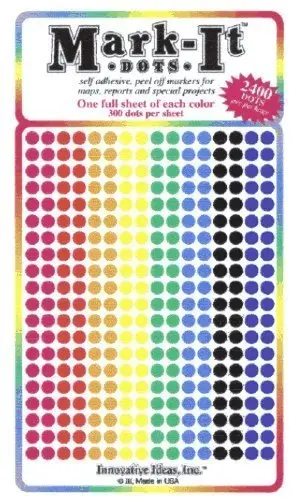 Just Mark-It! Small Assorted Opaque Dots 1
