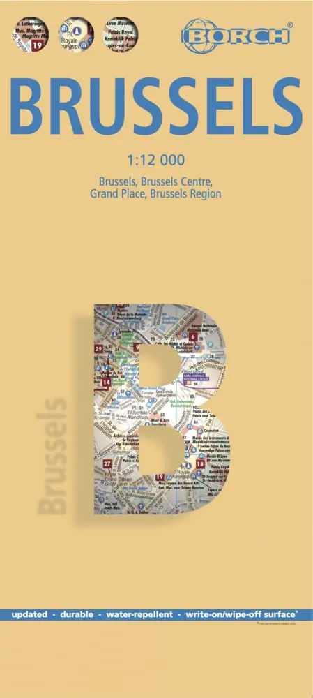 Laminated Brussels Map By Borch (English Edition) [Map] Borch 1