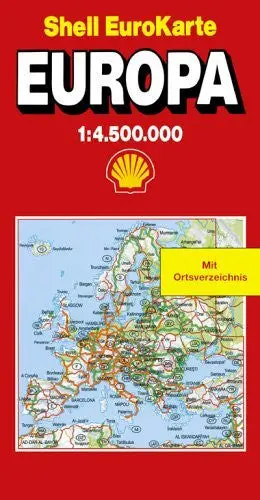 Shell Eurokarte Europa 1:4.500.000: Neu, Mit Distanzenkarte = Shell Eurokarte Europe 1:4.500.000 (Marco Polo) (German Edition) Mairs Geographischer Verlag 1