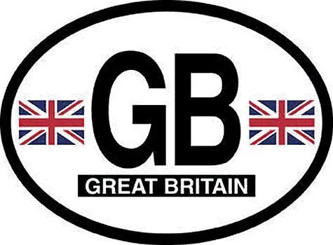 Oval Reflective Decal Great Britain 1