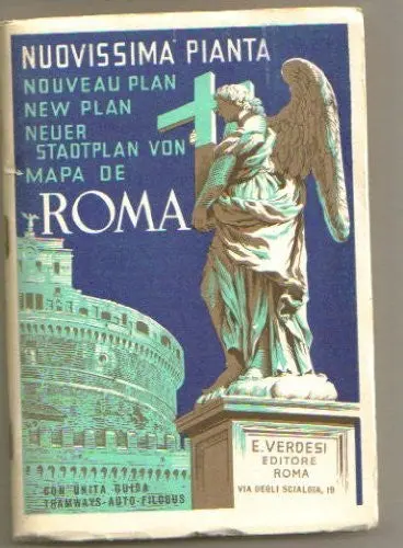 Roma: Nuovissima Pianta, New Map, Nouveau Plan Vi. Edizione 1948 [Map] Enrico Verdesi 1