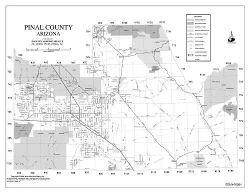 Pinal County, Arizona Notebook Map Gloss Laminated - 10 Count [Map] Phoenix Mapping Service 1