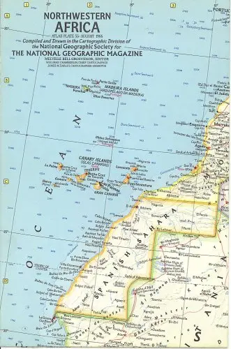 Northwestern Africa [Map] Melville Bell Grosvenor And Natonal Geographic Society 1