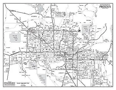 Metropolitan Phoenix Arterial Streets Notebook Map - 50 Count [Map] Phoenix Mapping Service 1
