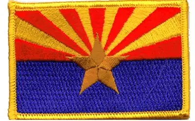 Arizona Flag: An Embroidered Iron-On Patch (Two-Pack) 1