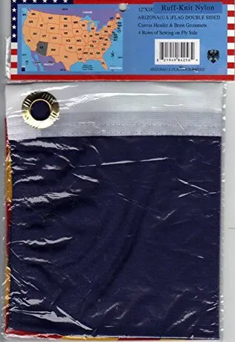 12" X 18" Ruff-Knit Nylon Arizona (U.S.) Flag Double Sided 1