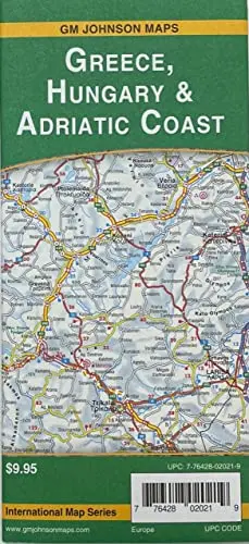Greece, Hungary & Adriatic Coast 1:1M Gmj [Map] Gm Johnson 1