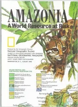National Geographic Map - Amazonia - A World Resource At Risk [Unknown Binding] National Geographic Society 1