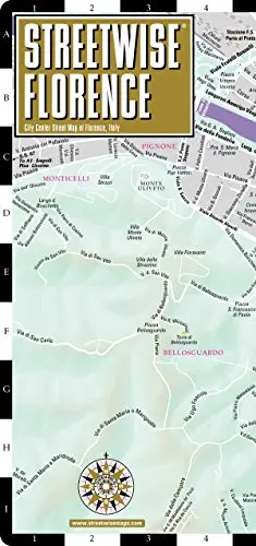 Streetwise Florence Map - Laminated City Center Street Map Of Florence, Italy - Folding Pocket Size Travel Map With Train Tracks & Stations Streetwise Maps 1