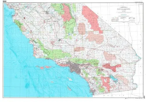 State Of California Base Map With Highways (South Half) (Tca0329) [Map] U.S. Geological Survey 1