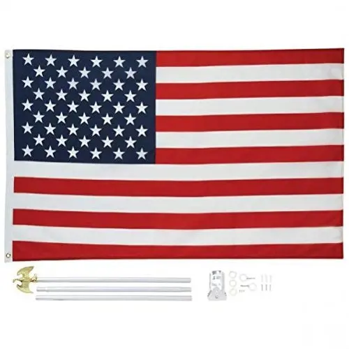 B&F Gflgkit United States Flag & Pole Kit, 5' By 3' 1