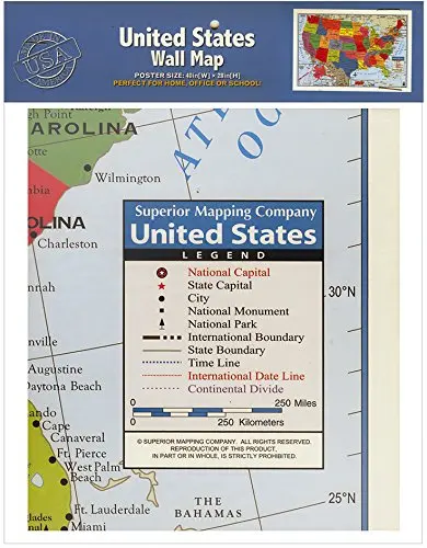 Kappa Folded U. S. Wall Map [Office Product] 1