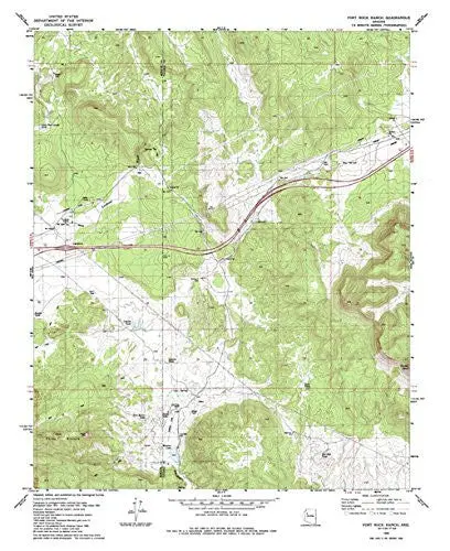 United States Department Of The Interior Fort Rock Ranch, Arizona 7.5' Wall Map [Map] United Stated Geological Survey 1