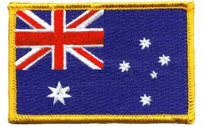 Australia Flag: An Embroidered Iron-On Patch (Two-Pack) 1