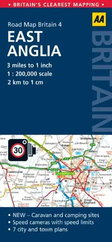 Road Map Britain: East Anglia (Aa Road Map Britain) Aa Publishing 1