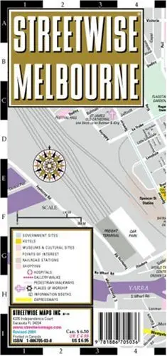 Streetwise Melbourne Map - Laminated City Center Street Map Of Melbourne, Australia - Folding Pocket Size Travel Map Streetwise Maps 1