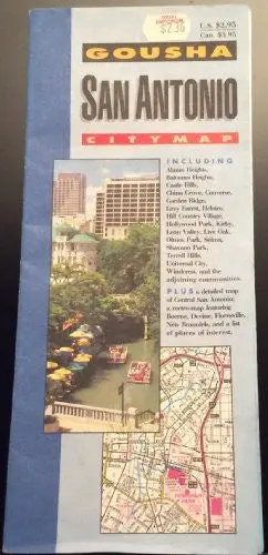San Antonio Citymap: Including Alamo Heights, Balcones Heights, Castle Hills, China Grove ... And Adjoining Communities H.M. Gousha Company 1
