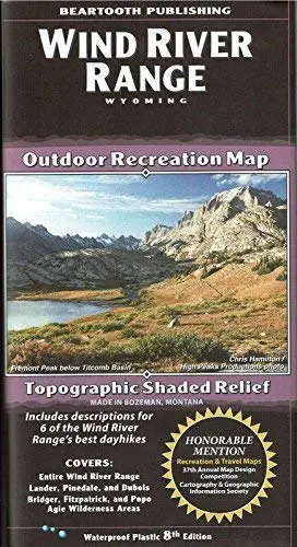 Wind River Range, Wyoming Outdoor Recreation Map [Map] Beartooth Publishing And Chris Hamilton 1