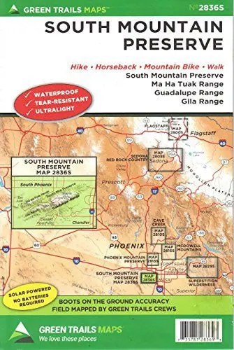 South Mountain Preserve: Hike, Horseback, Mountain Bike, Walk [Map] Dharma Maps 1