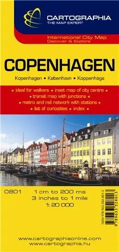 Plano Cartographia Copenhague (English, French And German Edition) [Map] Cartographia 1
