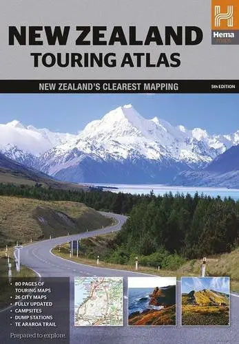 New Zealand Touring Atlas 1:305K A5 Size (145Pages) Hema Maps Pty.Ltd 1