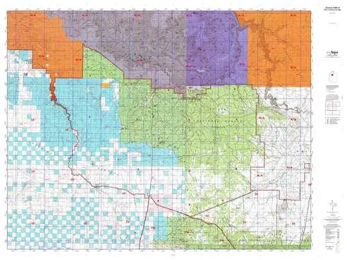 Arizona Gmu 09 Hunt Area / Game Management Unit (Gmu) Map 1