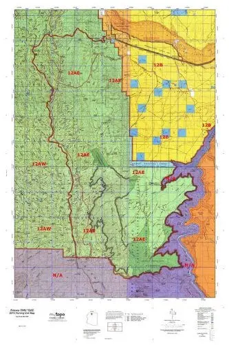 Arizona Gmu 12Ae Hunt Area / Game Management Units (Gmu) Map [Map] 1