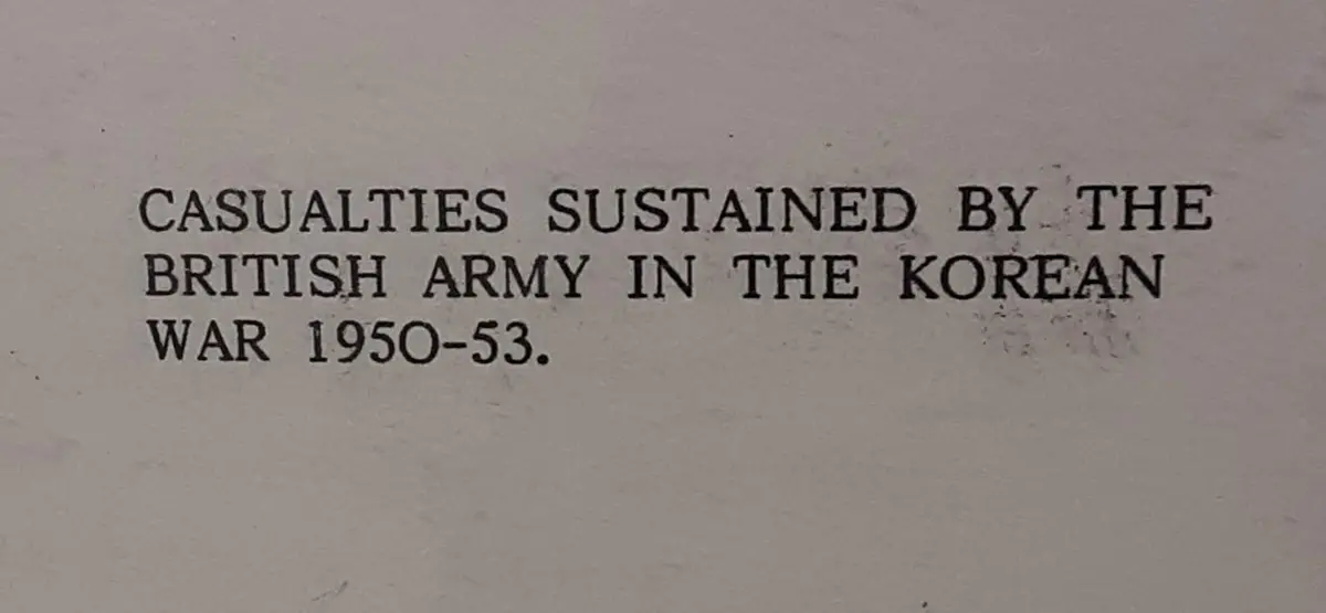 Casualties Sustained By The British Army In The Korean War, 1950-53 [Paperback] Naval & Military Press 1