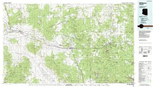 Williams Arizona 1:100,000-Scale Usgs Topographic Map: 30 X 60 Minute Series (1983) [Unknown Binding] Us Geological Survey 1