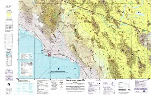 Sonoyta, Mexico - Sonoita, Arizona Joint Operations 1:250,000 Navigation Map [Map] Staff 1