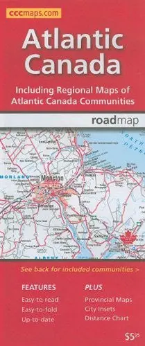 Atlantic Canada Road Map Canadian Cartographics Corporation 1