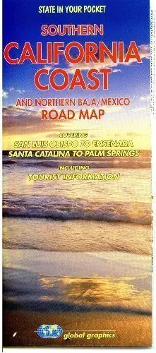 Southern California Coast And Northern Baja/Mexico Road Map Gloss Laminated [Map] A. Schilling 1