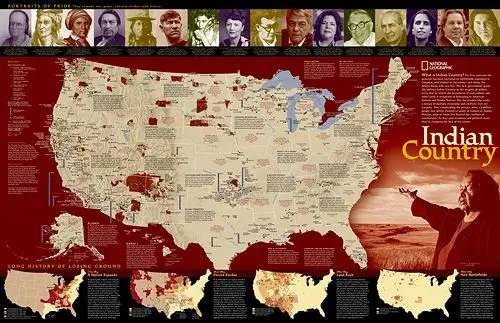 (23X36) Indian Country Map Poster 1